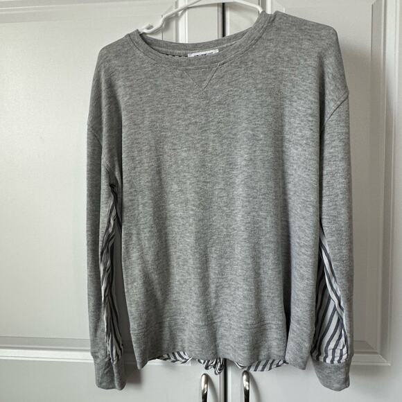 William Rast Size Small Sweater and Blouse Combo, Tie Detail, Crew Neck, Striped - Picture 2 of 10